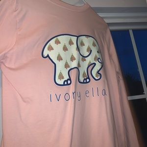 Pink ivory Ella Christmas shirt (long sleeve)